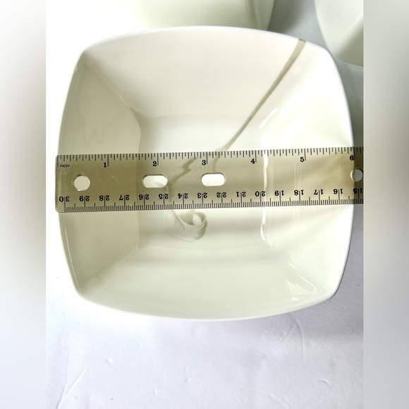 4 Mikasa Glory Days Cala Lily Square China Cereal Bowls - Picture 5 of 7